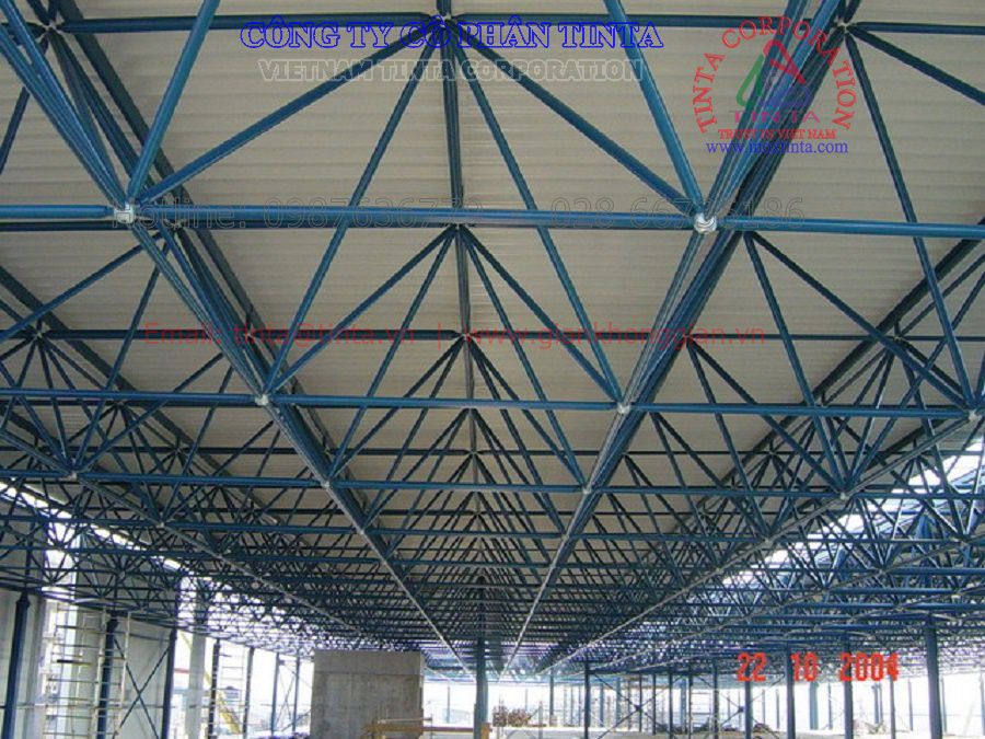 Thi công giàn không gian trạm thu phí. Bán phụ kiện đầu côn, lục giác, bu lông, ống lồng, quả cầu thép.