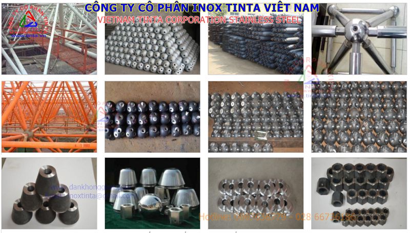 Công Ty Cổ Phần TINTA Việt Nam thiết kế thi công giàn không gian thép inox. Xưởng gia công bán các loại kết cấu phụ kiện