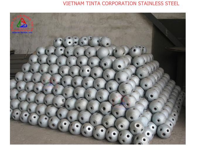 Quả cầu giàn không gian sắt D 110. Chi tiết quả cầu thép CT3 và CT45 dùng cho giàn không gian thép.