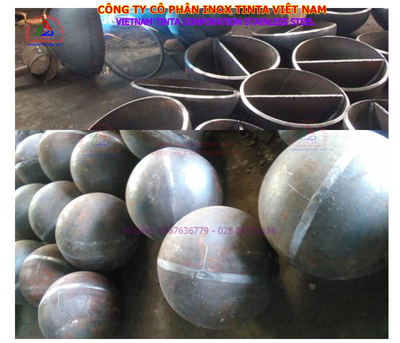 Quả cầu giàn không gian sắt D 250. Gia công sản xuất bóng thép và phụ kiện giàn không gian.